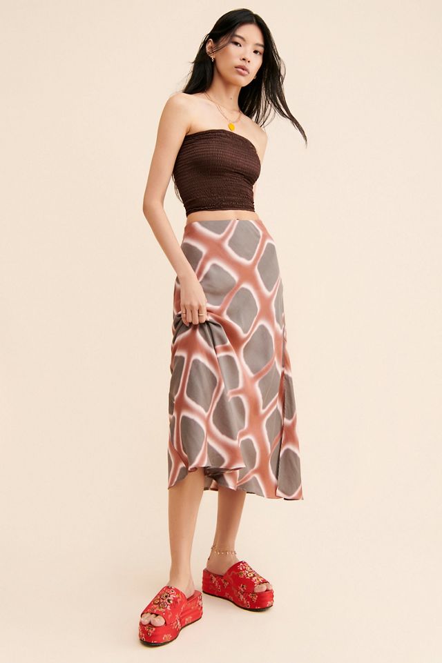 Ollari Geometric Slip Skirt #3