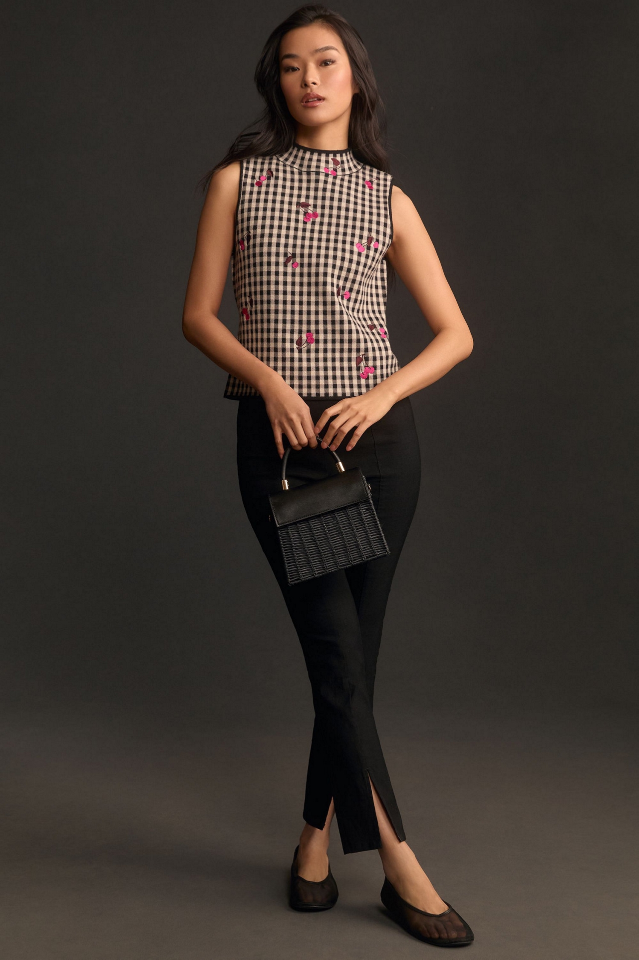 Maeve Sleeveless Mock-Neck Sweater Tank