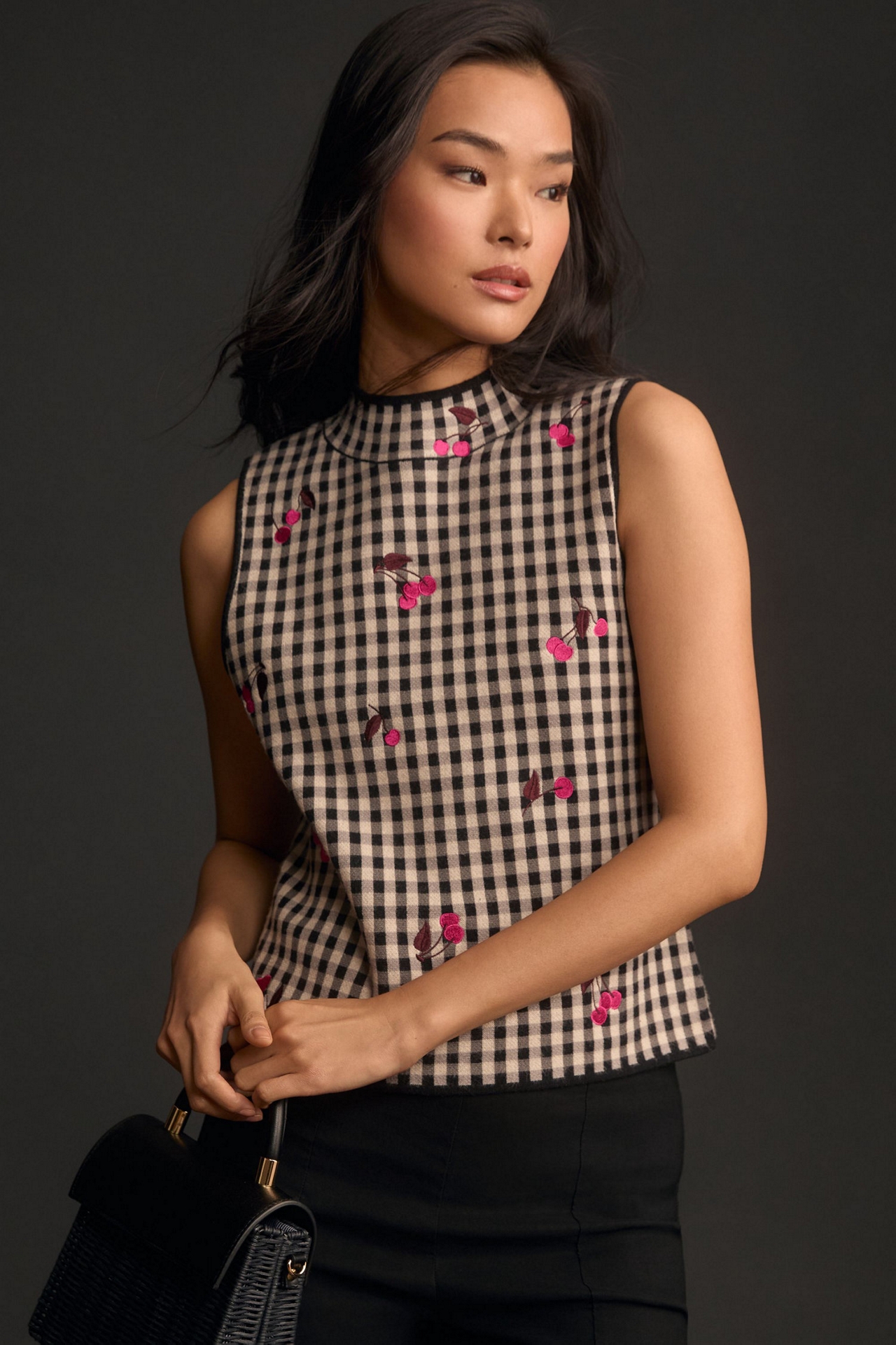 Maeve Sleeveless Mock-Neck Sweater Tank