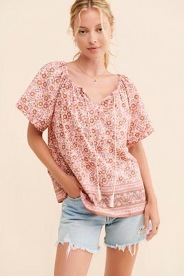 Faherty Florence Floral Blouse