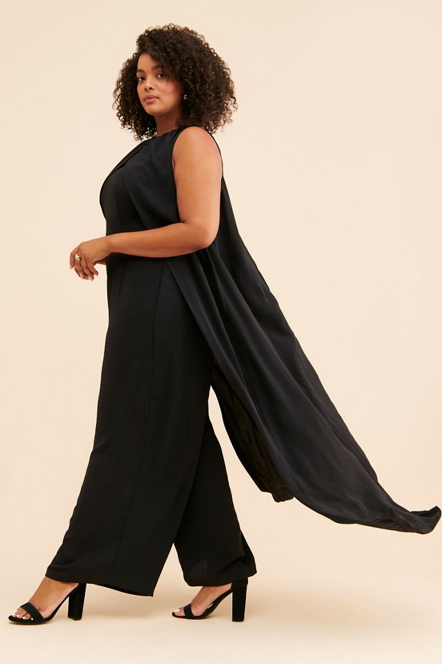 Eloquii Cape Wide Leg Jumpsuit #3