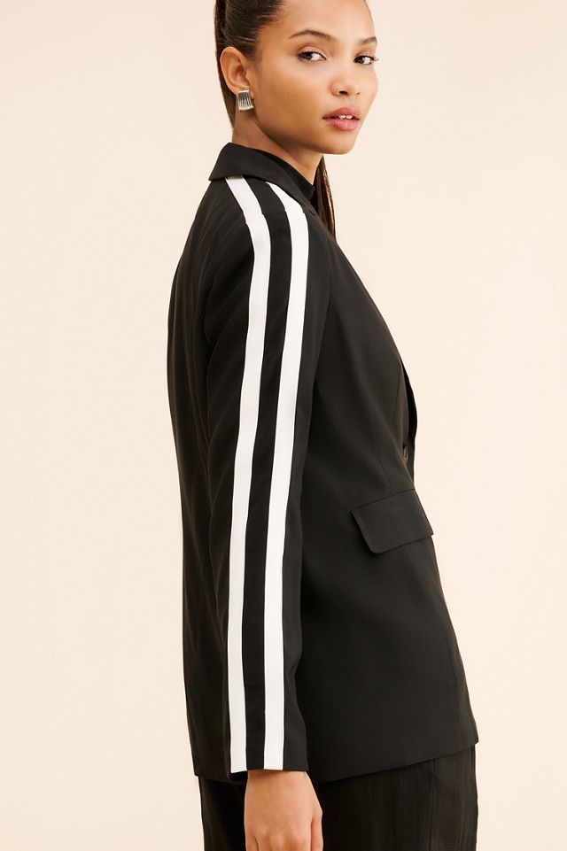 Flat White Racer Stripe Blazer #1