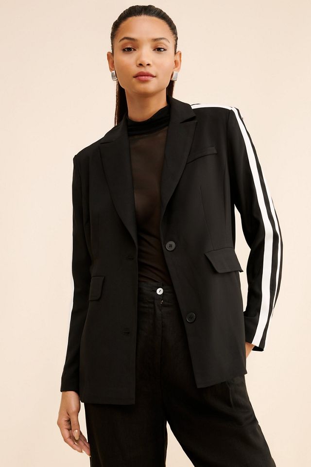 Flat White Racer Stripe Blazer #2