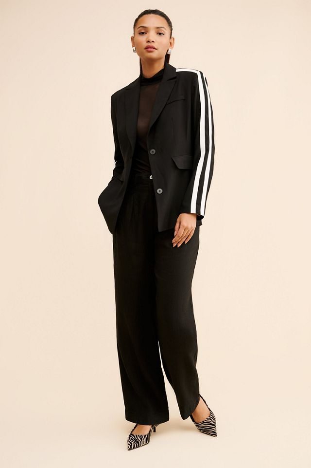 Flat White Racer Stripe Blazer #3