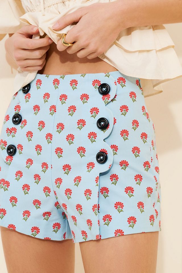 Maeve Tailored Scallop Shorts #2