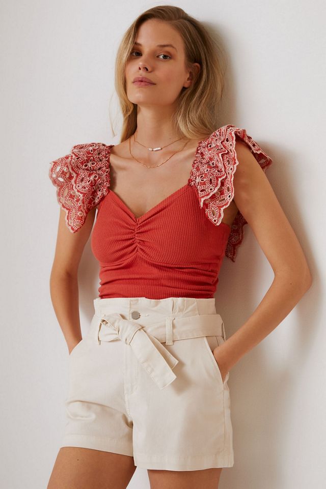 Ruffled Eyelet Tank #3