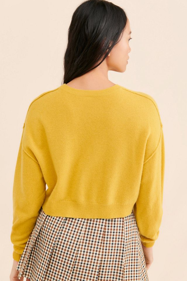 Pilcro The Alani Cropped Cashmere Crew-Neck Sweater #1