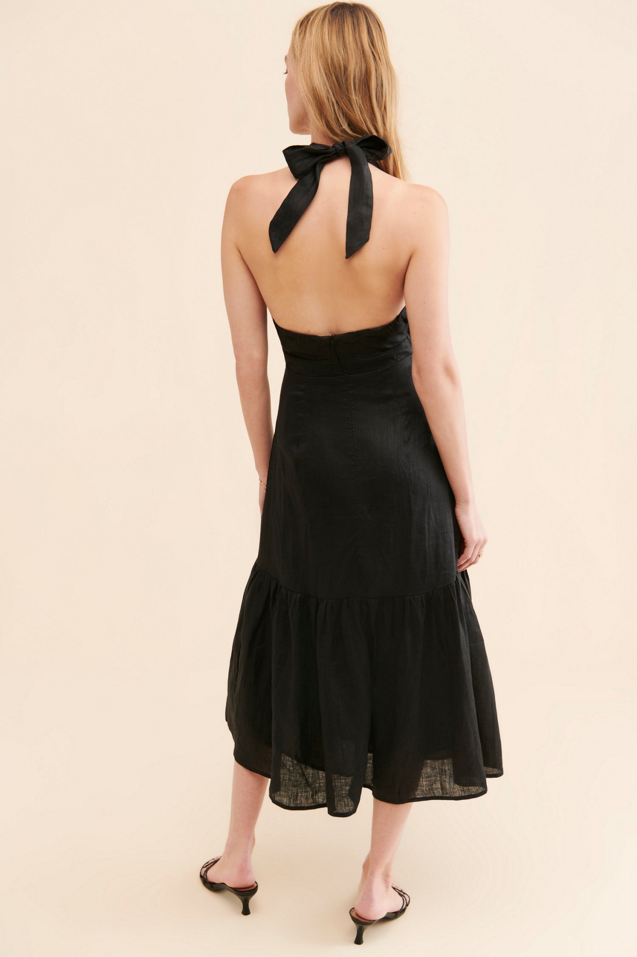 Little Lies Amelie Halter Linen Dress