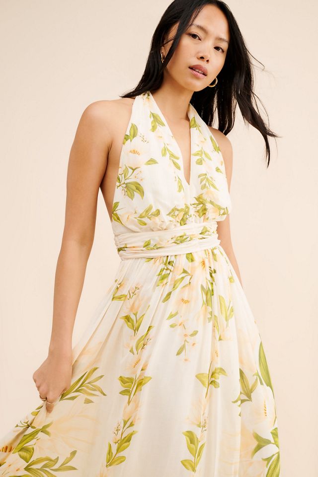 FARM Rio V-Neck Floral Chiffon Maxi Dress #2