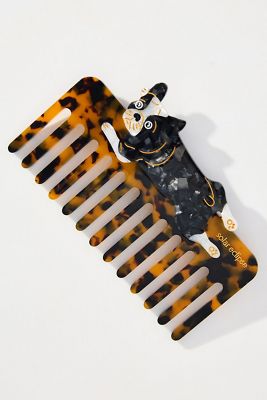 Solar Eclipse Handpainted Wide Tooth Comb