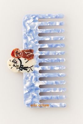 Solar Eclipse Handpainted Wide Tooth Comb