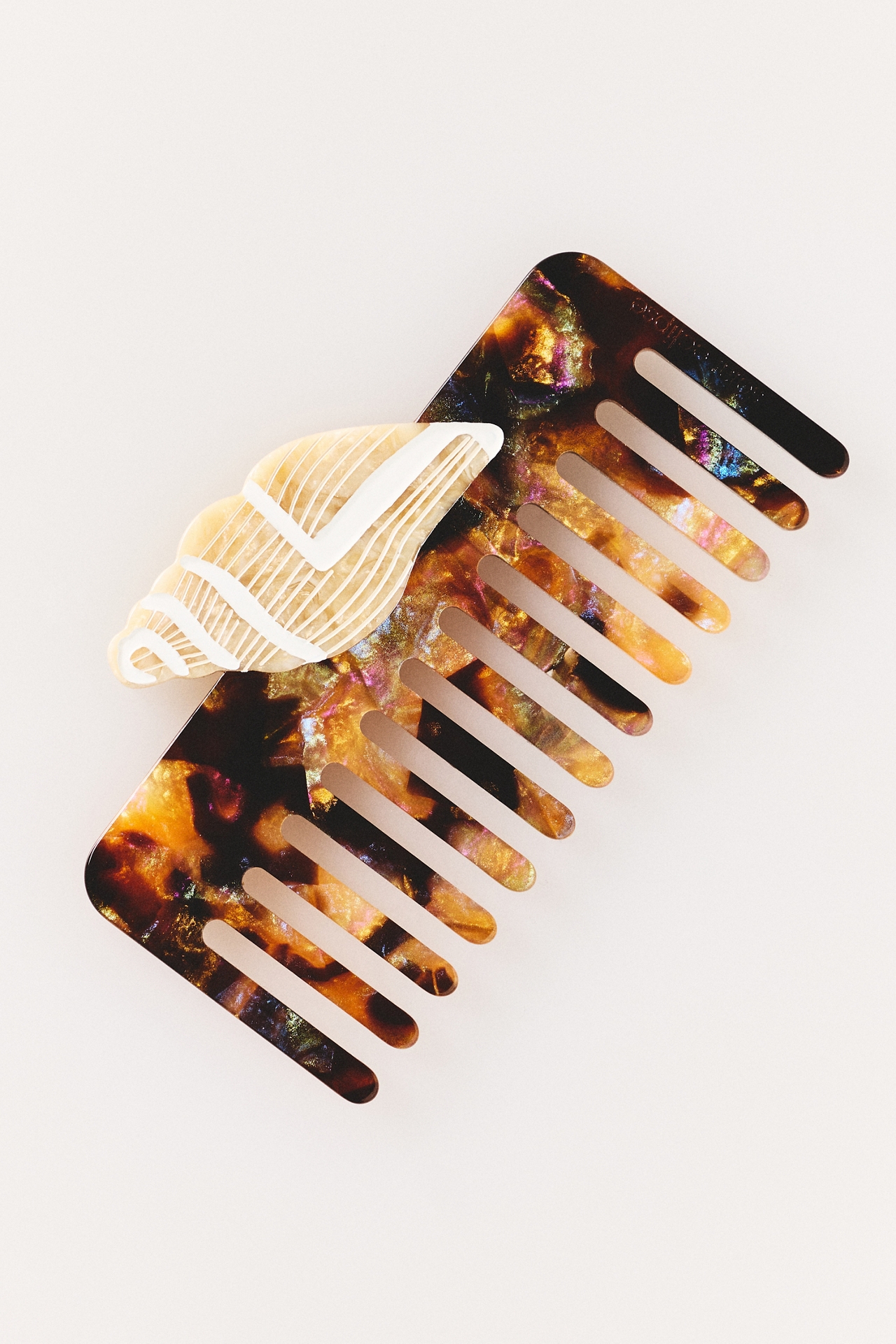 Solar Eclipse Handpainted Wide Tooth Comb