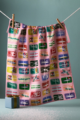 Anthropologie Tins The Season Dish Towel In Multi