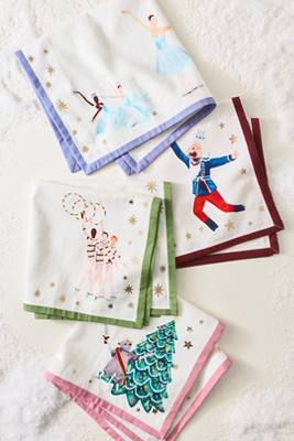 New York City Ballet Nutcracker Napkins, Set Of 4