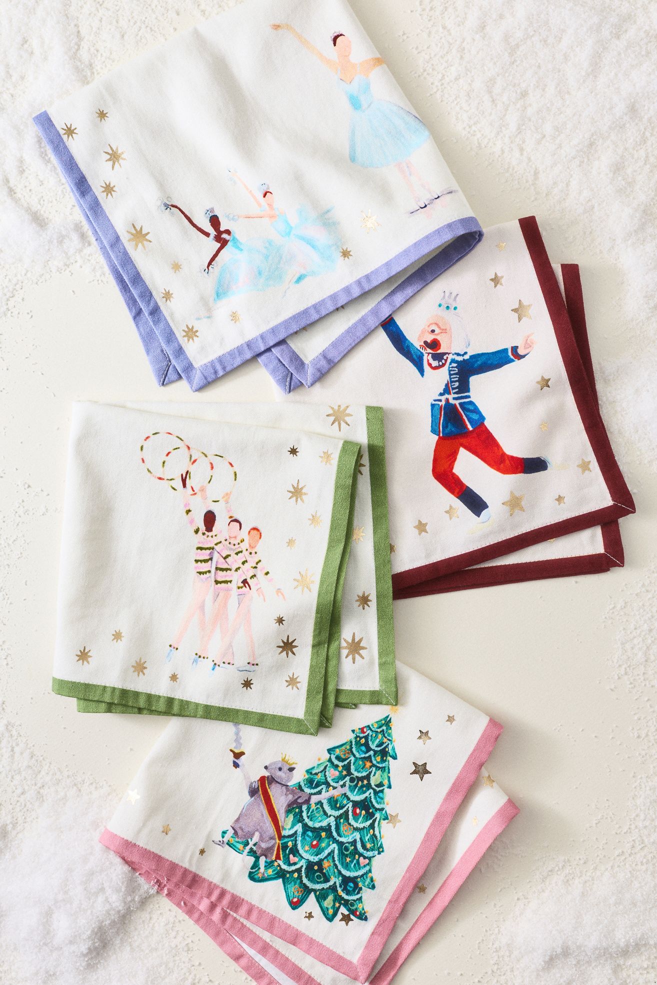 New York City Ballet Nutcracker Napkins, Set of 4 - Multi, Standard, Set Of 4