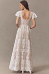 Dress The Population Janis Flutter-Sleeve Lace Maxi Dress