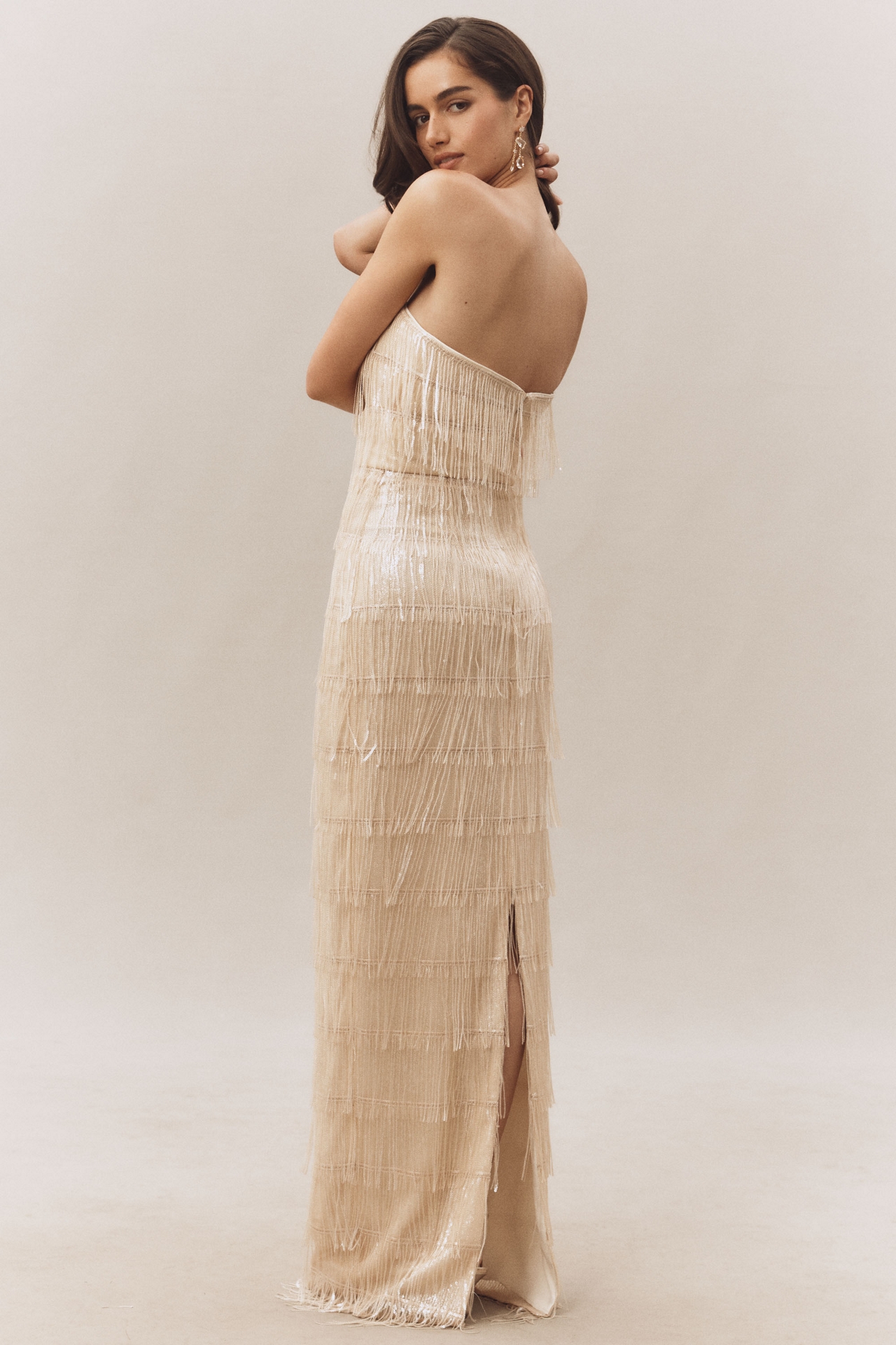 Dress The Population Tanya Strapless Beaded Maxi