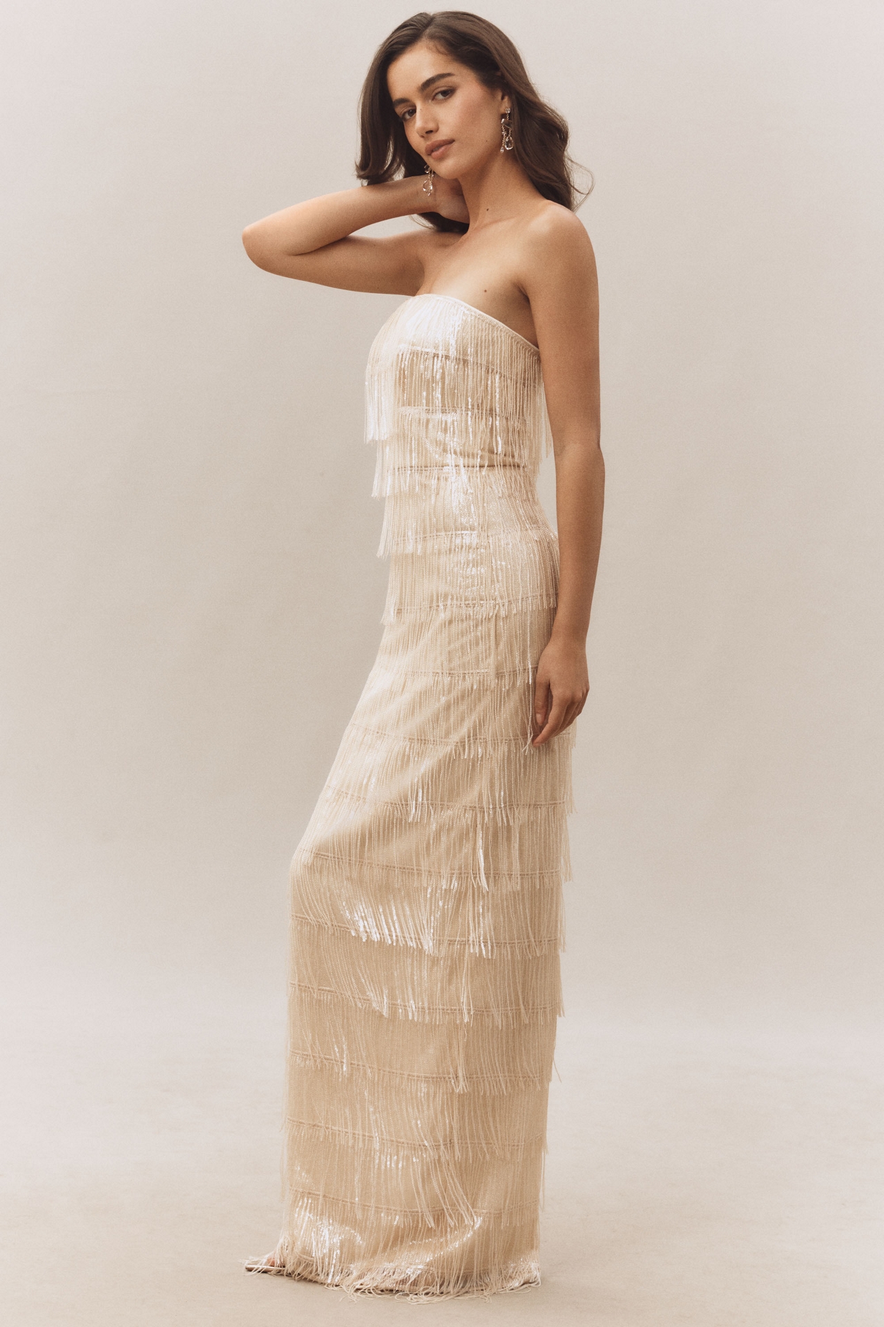 Dress The Population Tanya Strapless Beaded Maxi