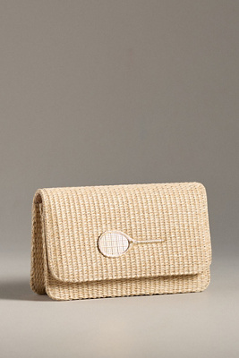Lisi Lerch Ruby Foldover Straw Clutch
