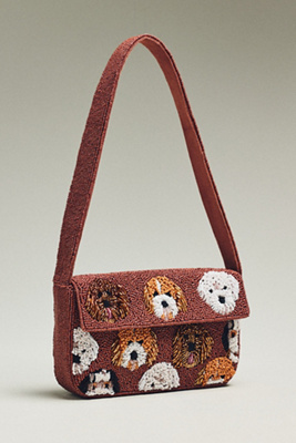 By Anthropologie The Fiona Beaded Bag: Animal Edition In Brown