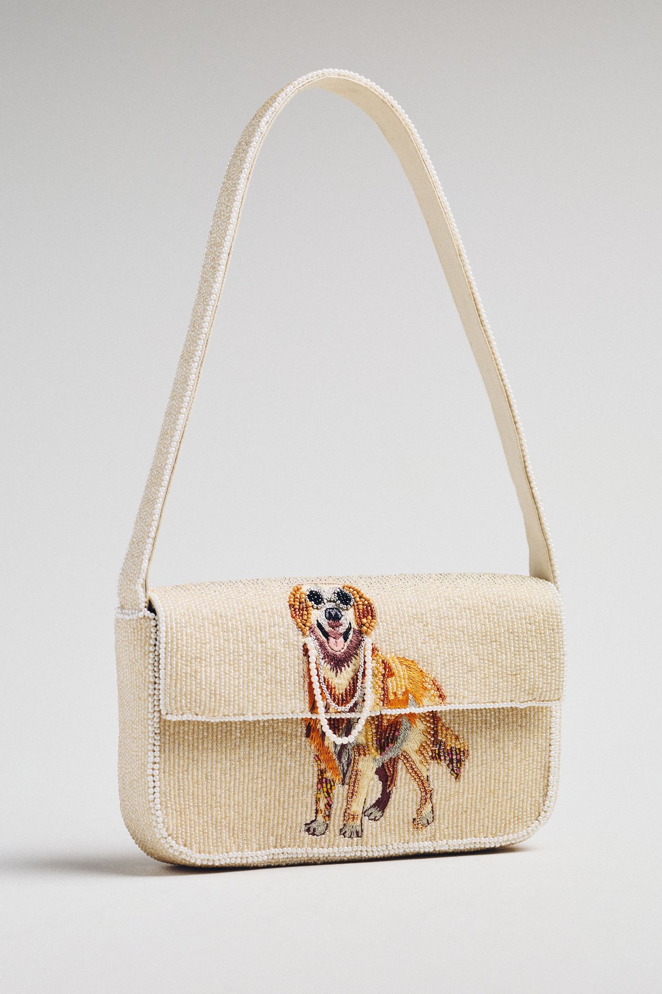 The Fiona Beaded Bag: Animal Edition - Golden Retriever, One Size
