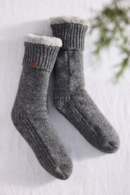 Speckle Faux Fur Lined Socks