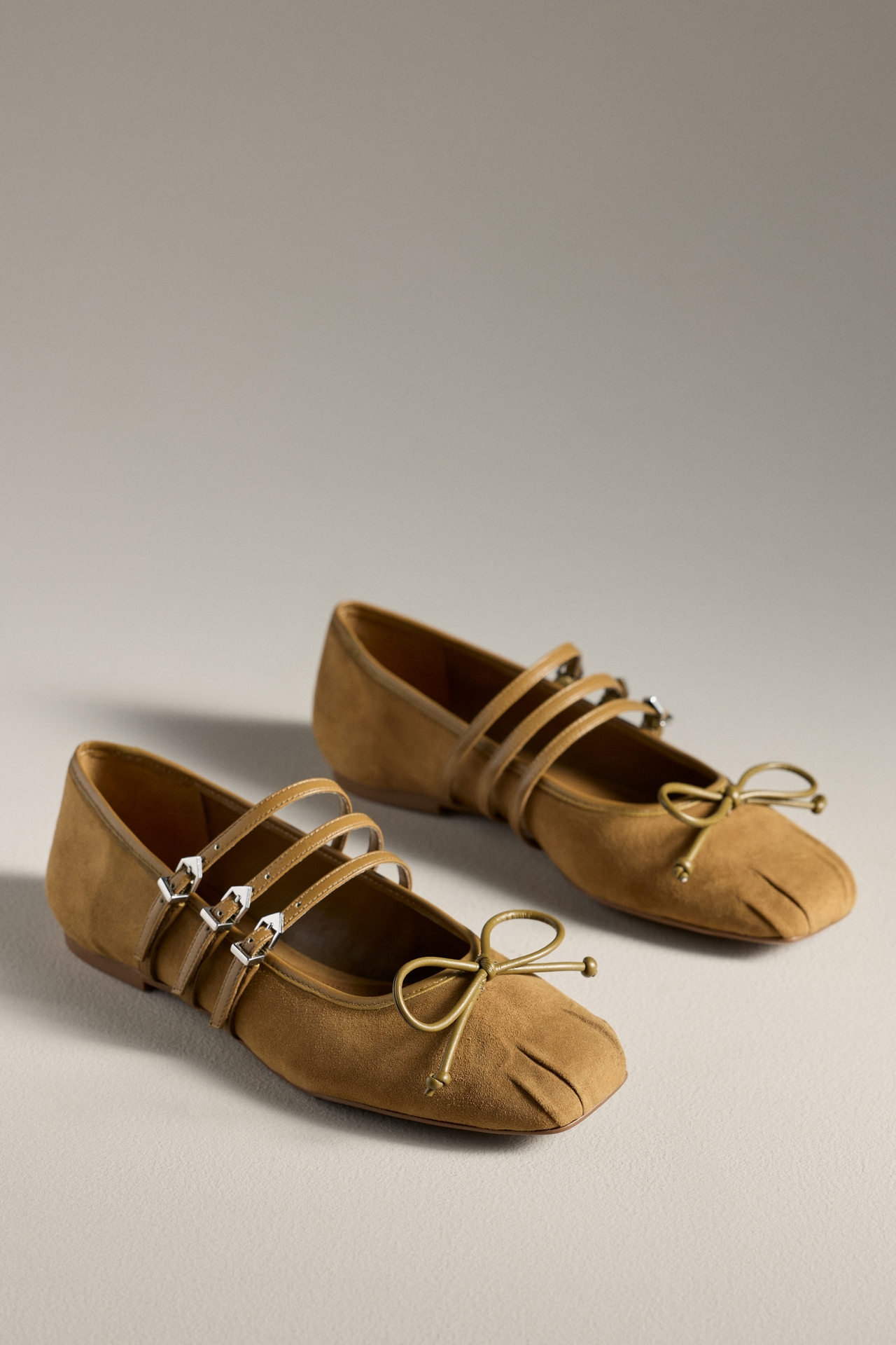 Schutz Arissa Suede Strap Ballet Flats