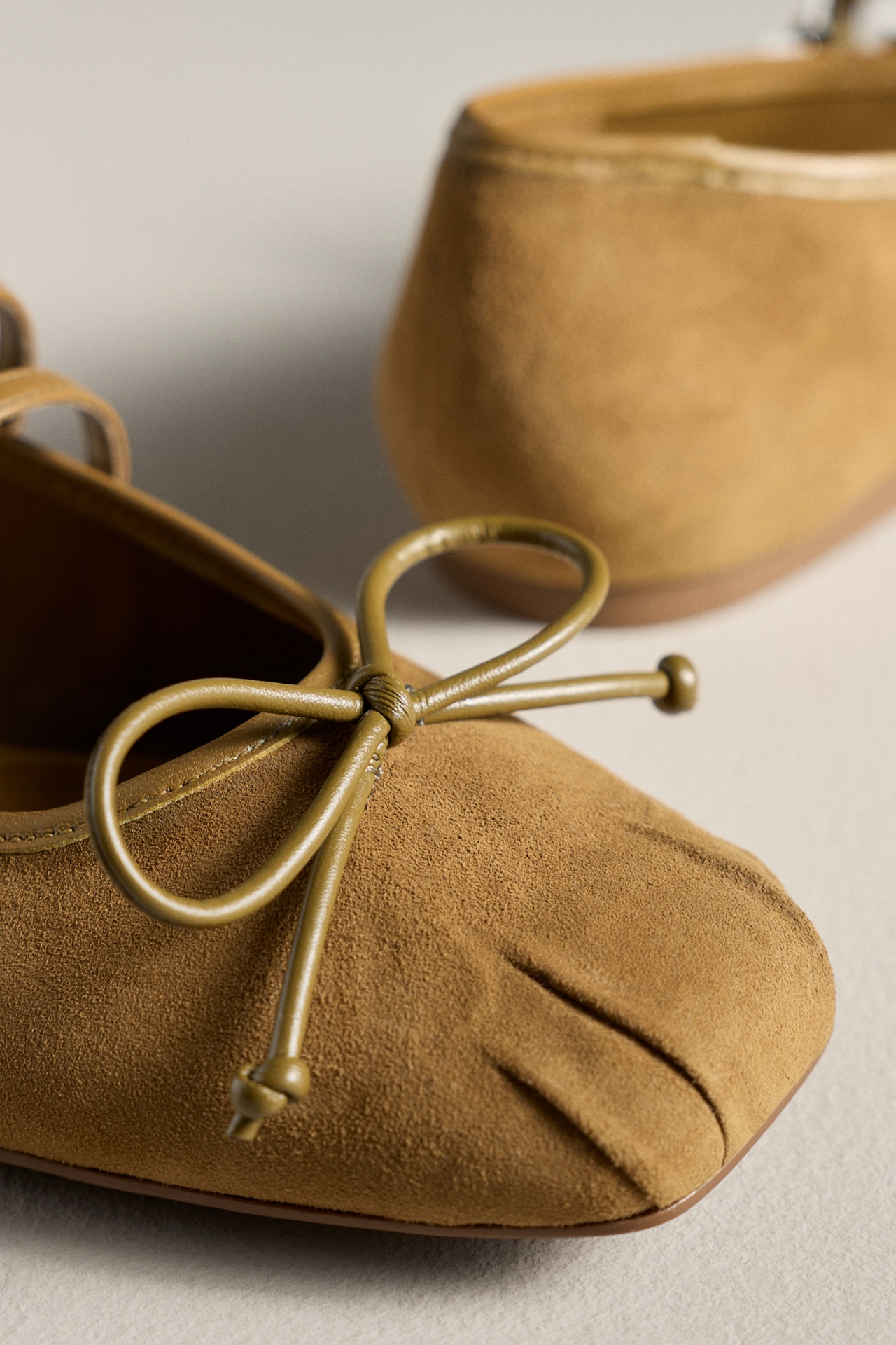 Schutz Arissa Suede Strap Ballet Flats