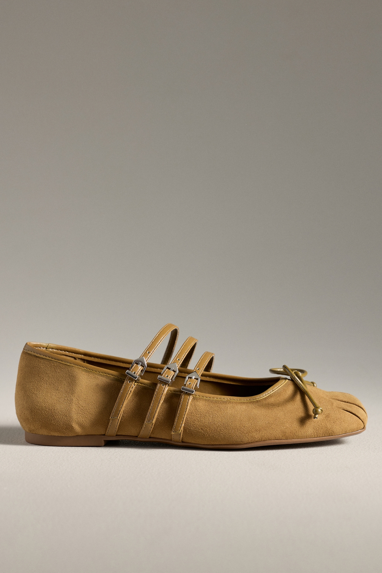 Schutz Arissa Suede Strap Ballet Flats