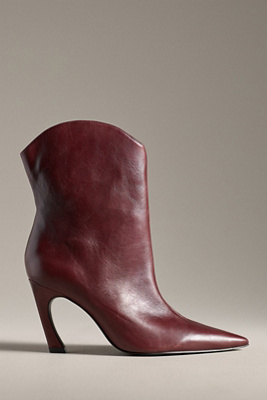Schutz Maryann Curve Pointed-toe Booties In Purple