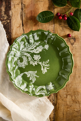 Terrain Botanical Silhouette Side Plate In Green