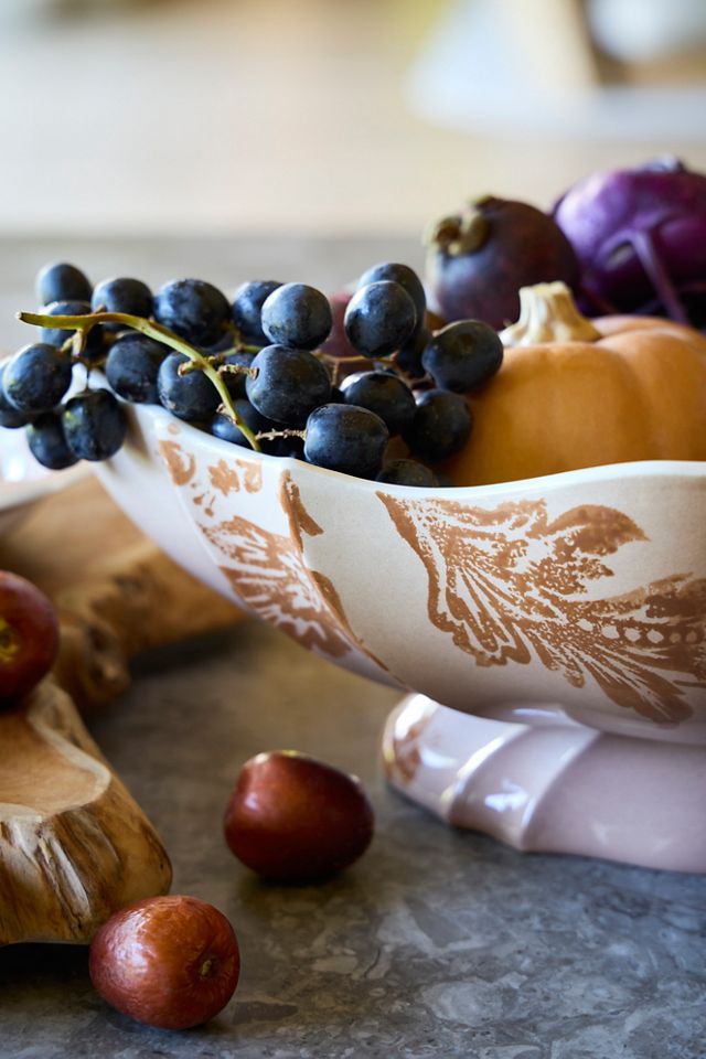 Botanical Silhouette Oval Serving Bowl #2