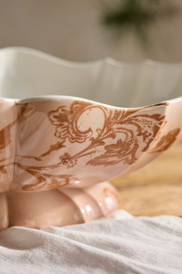 Botanical Silhouette Oval Serving Bowl #1
