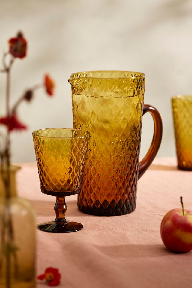 Amber Glass Pitcher #2