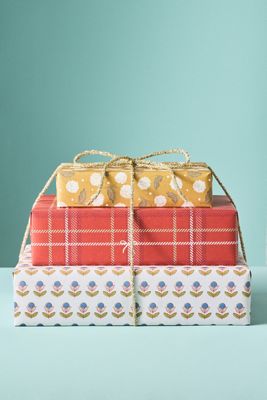 Double-Sided Wrapping Paper Sheets, Set of 9
