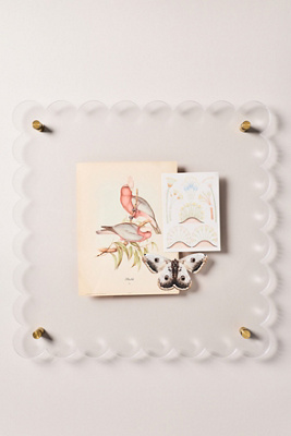 Anthropologie Scalloped Acrylic Gallery Frame In Multi