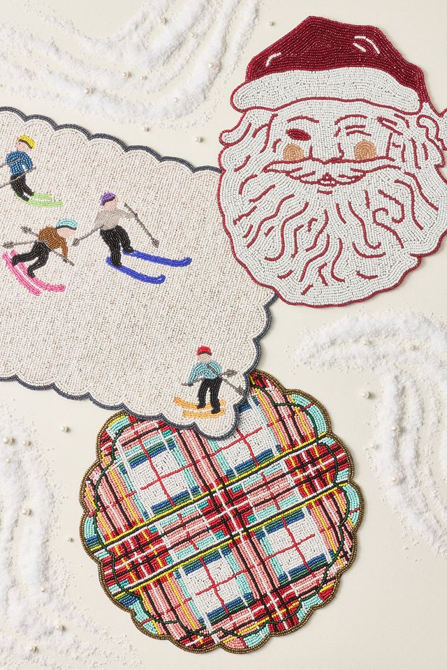 Beaded Ski Placemat #1