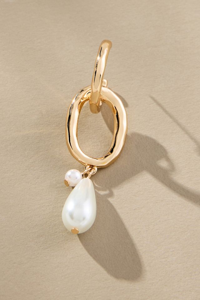 Pearl Link Drop Earrings #2