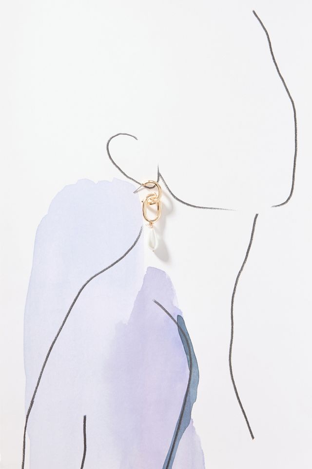Pearl Link Drop Earrings #3