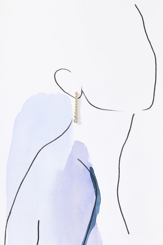 Shashi Bezel-Set Crystal Drop Earrings #1