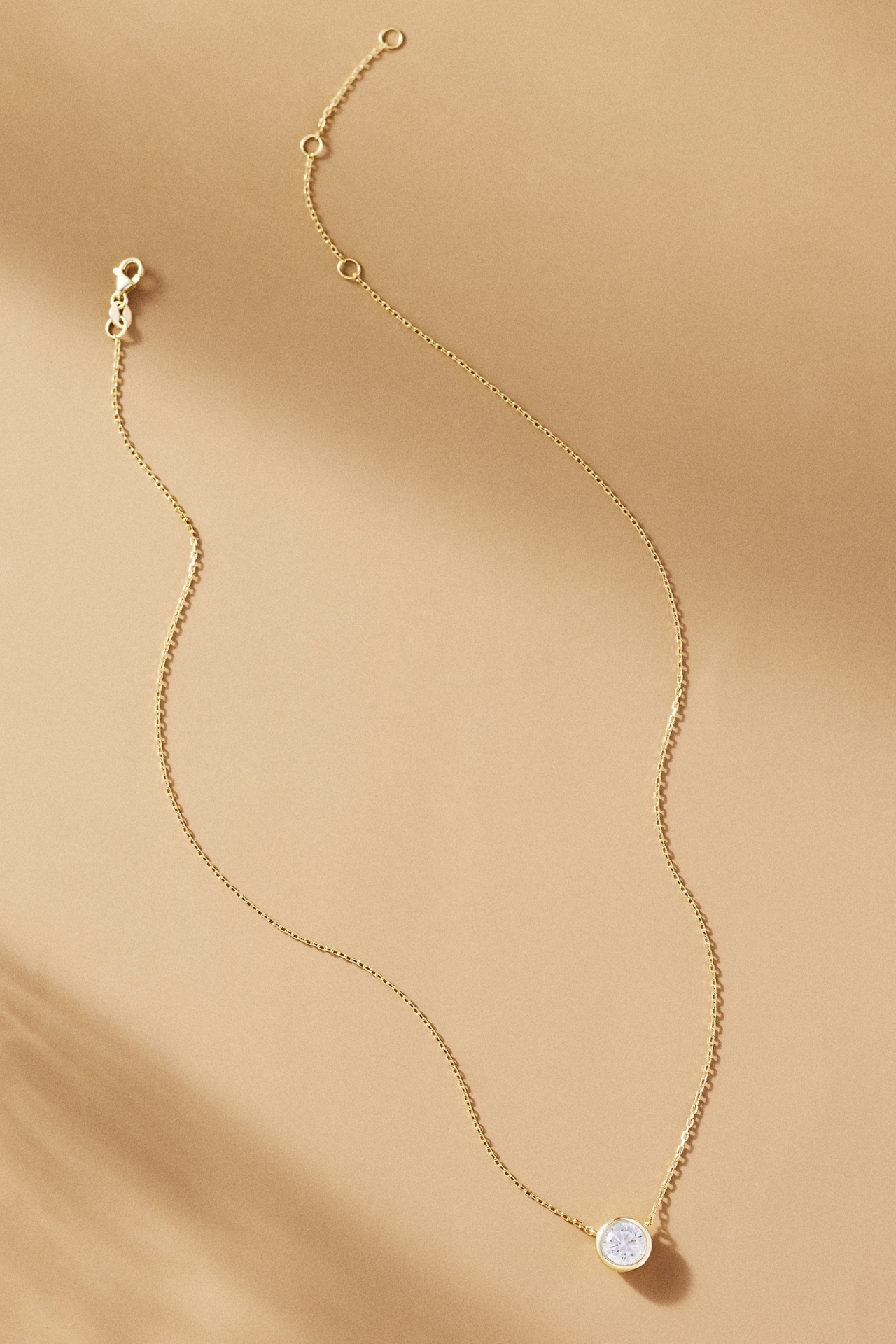 Shashi Bezel Solitaire Moissanite Necklace