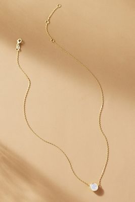 Shashi Bezel Solitaire Moissanite Necklace