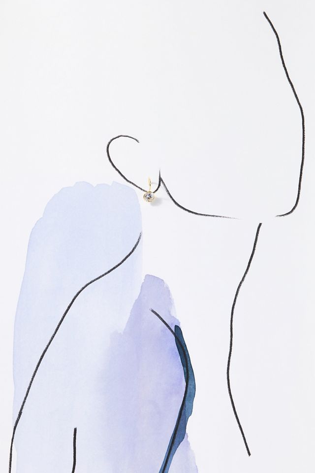 Shashi Bezel-Set Crystal French Hook Earrings #1