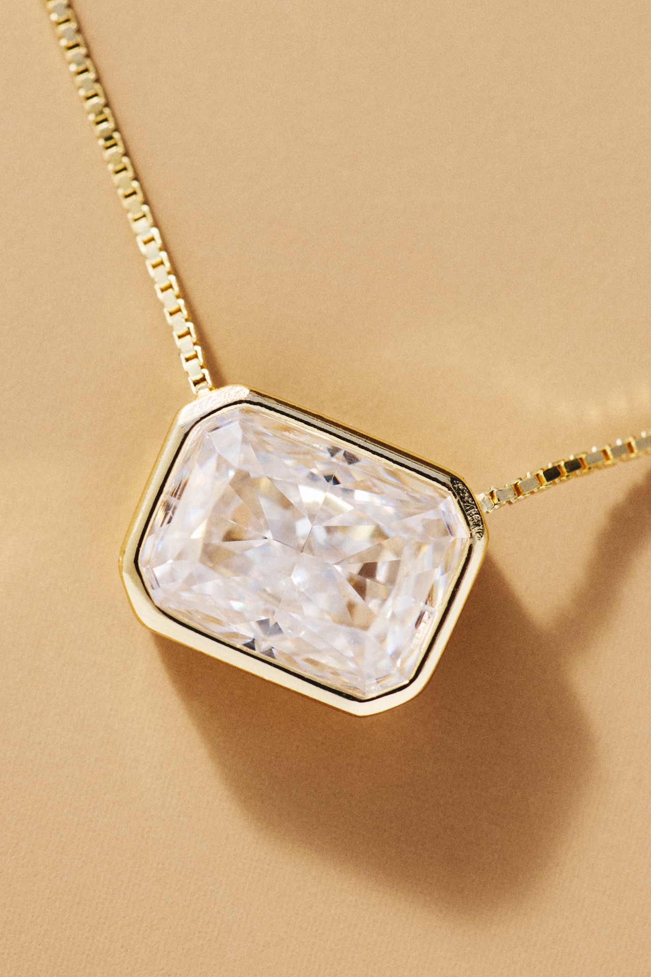 Shashi Emerald Baguette Necklace