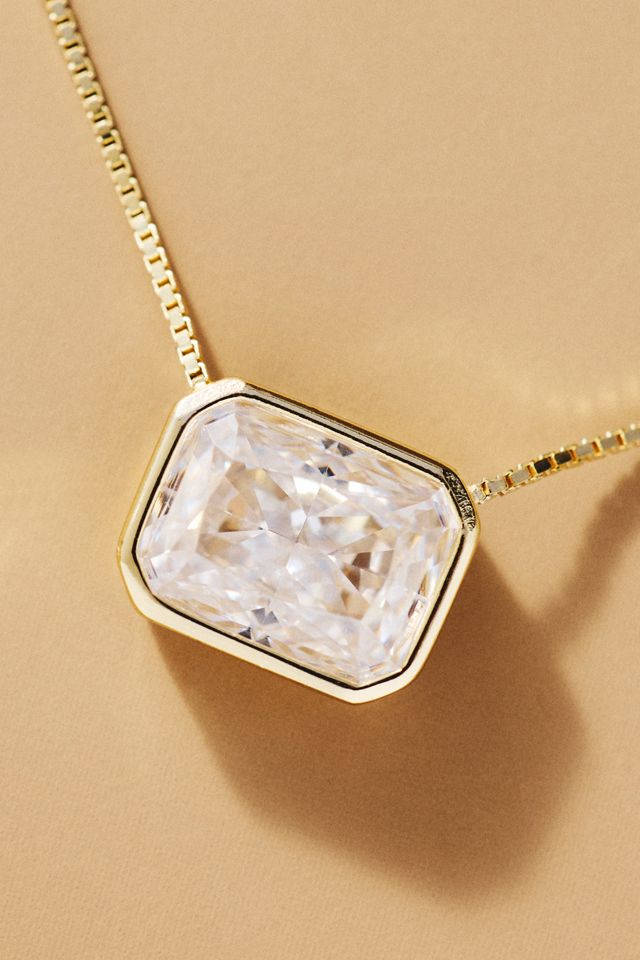 Shashi Emerald Baguette Necklace #1