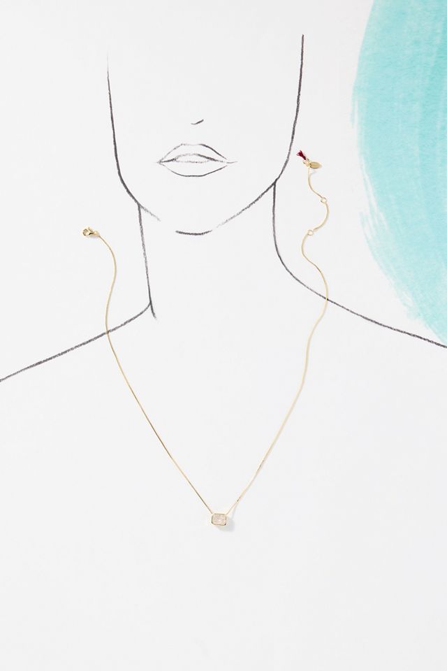 Shashi Emerald Baguette Necklace #2