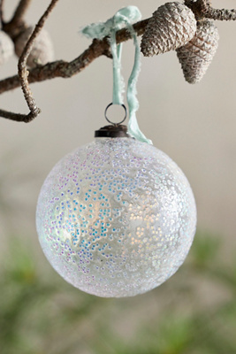 Terrain Starry Iridescent Glass Globe Ornament