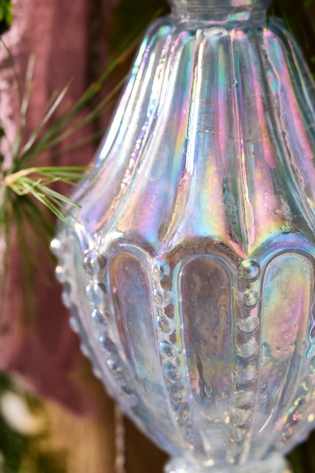 Iridescent Glass Finial Ornament #1