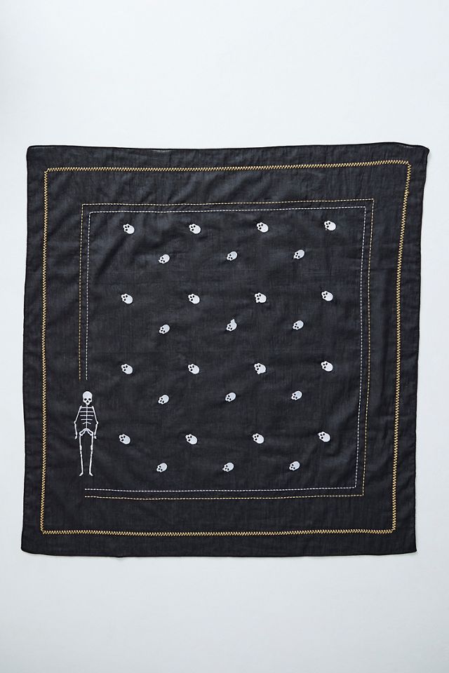 Embroidered Skeleton Bandana #3