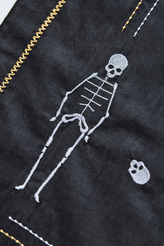 Embroidered Skeleton Bandana #2
